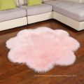 3*3ft Soft Thick Fluffy Rug Faux Sheepskin Area Rug Plum Blossom Fur Rug for Living Room Reading Room Home Decor